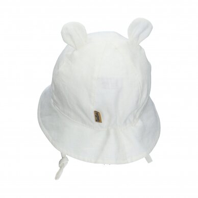 TuTu hat-panama made of natural linen Teddy bear 2