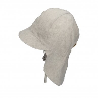 TuTu hat with neck protection made of natural linen 1