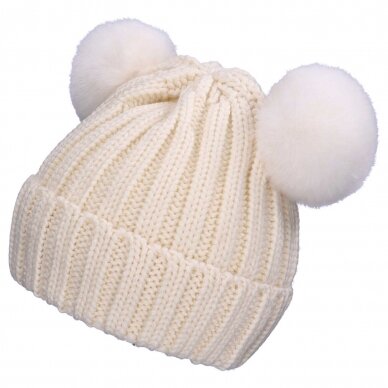 TuTu merino wool hat with pompoms