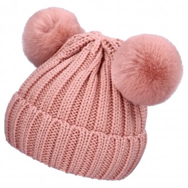 TuTu merino wool hat with pompoms