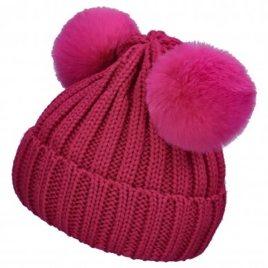 TuTu merino wool hat with pompoms