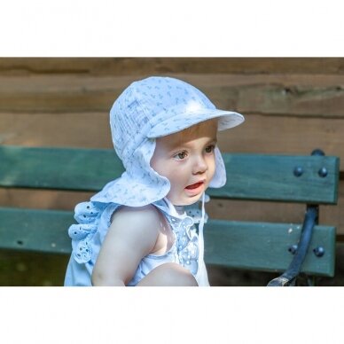 TuTu organic cotton hat with neck protection 3