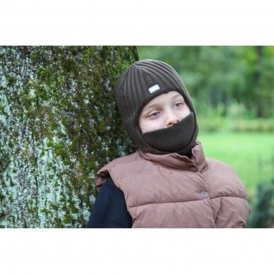TuTu žieminis merino vilnos šalmukas su veido apsauga 2